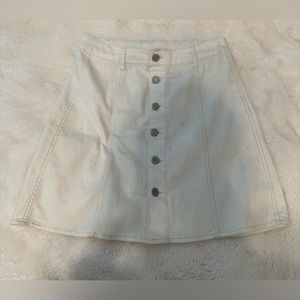 Really cute white jean skirt from fire Los Angeles, hardly used, great condition